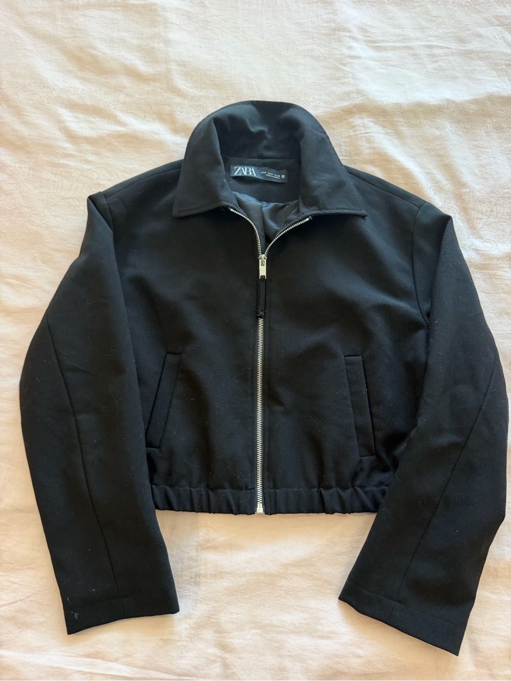 Zara Black Bomber Jacket